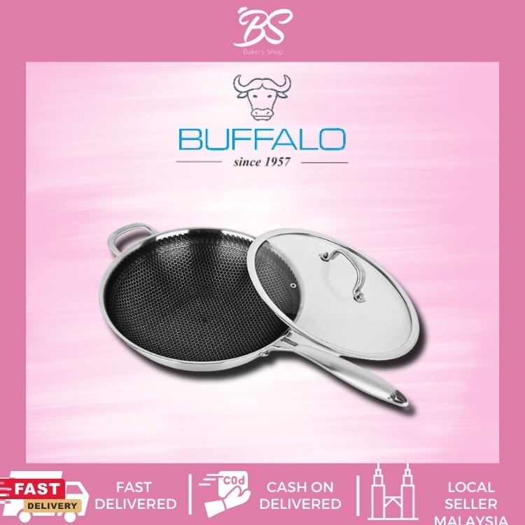 BUFFALO TOROS SUS 304 32CM HONEY COMB WOK