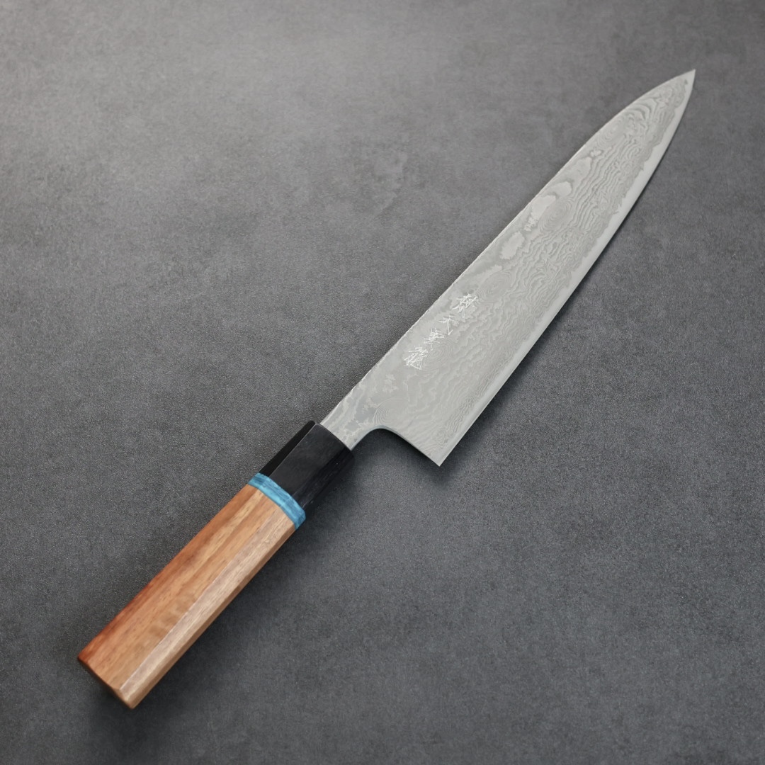 龍泉刃物 梵天雲龍 改 牛刀 210mm VG10 63層鎳染大馬士革/本鍛造