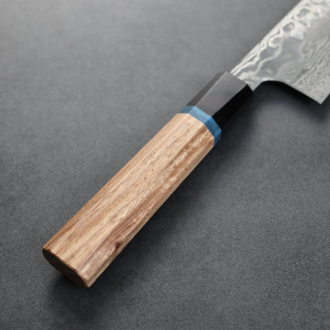 龍泉刃物梵天雲龍改牛刀240mm VG10 63層鎳染大馬士革/本鍛造