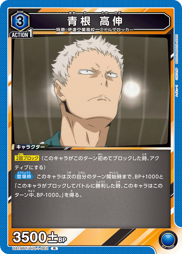 UA19BT/HIQ-1-062 青根 高伸