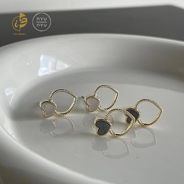 🇰🇷 Nyunyu 可愛雙重心形耳環