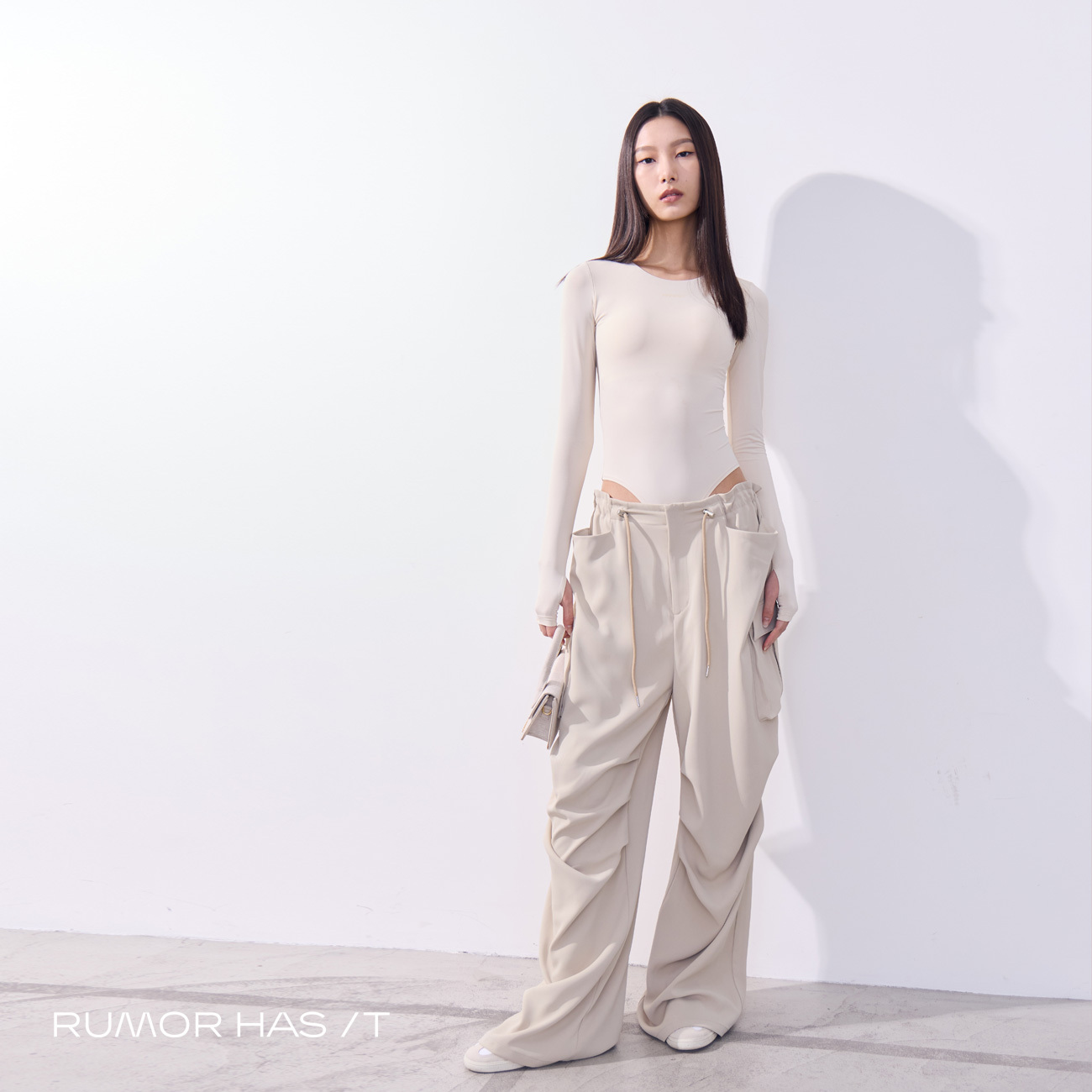 Adjustable Utility Pants-Beige