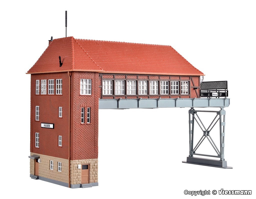 Kibri 39310 HO scale Bridge signal tower Hamm kit.