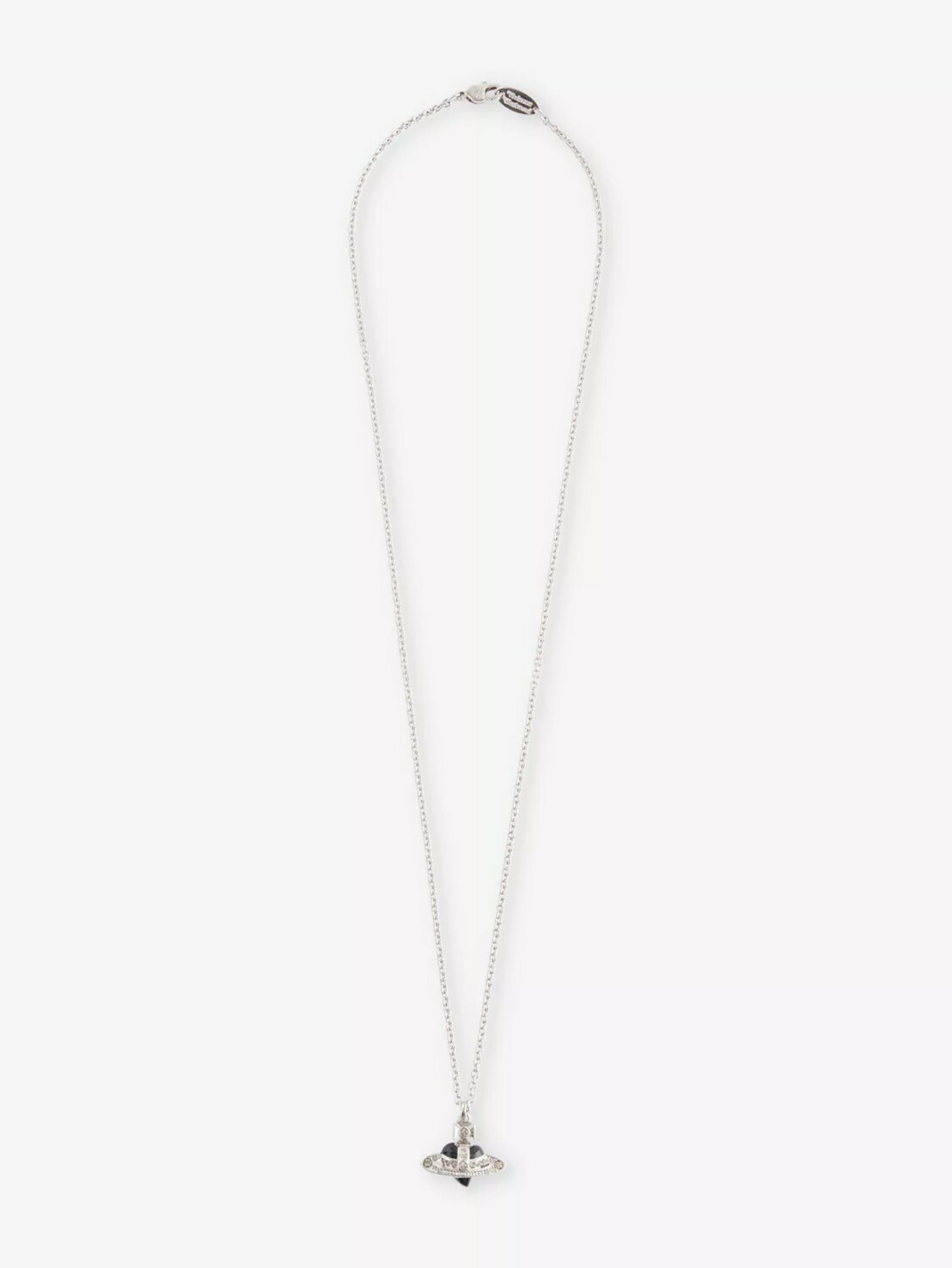 Vivienne Westwood 新款 黑色愛心Logo 土星項鍊 西太后