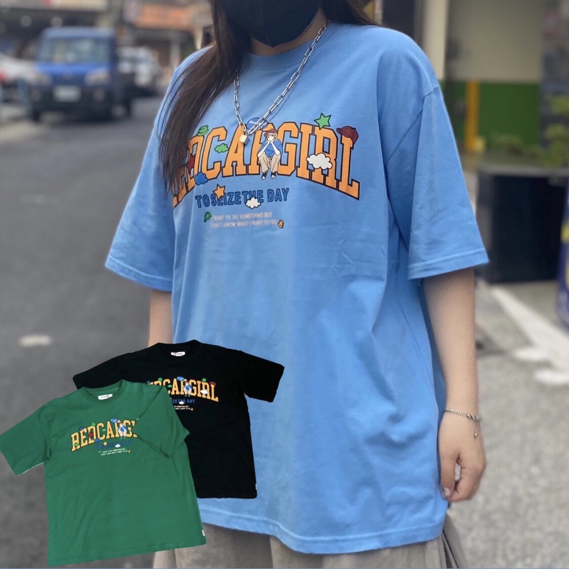 Red Cap Girl 紅帽女孩 字體Logo 短袖 22541