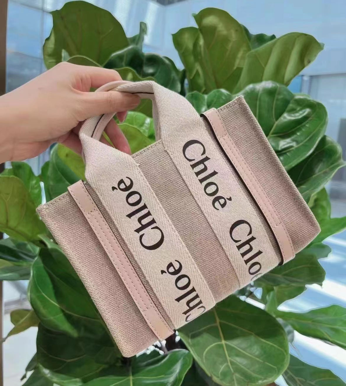 Chloe mini woody tote -M