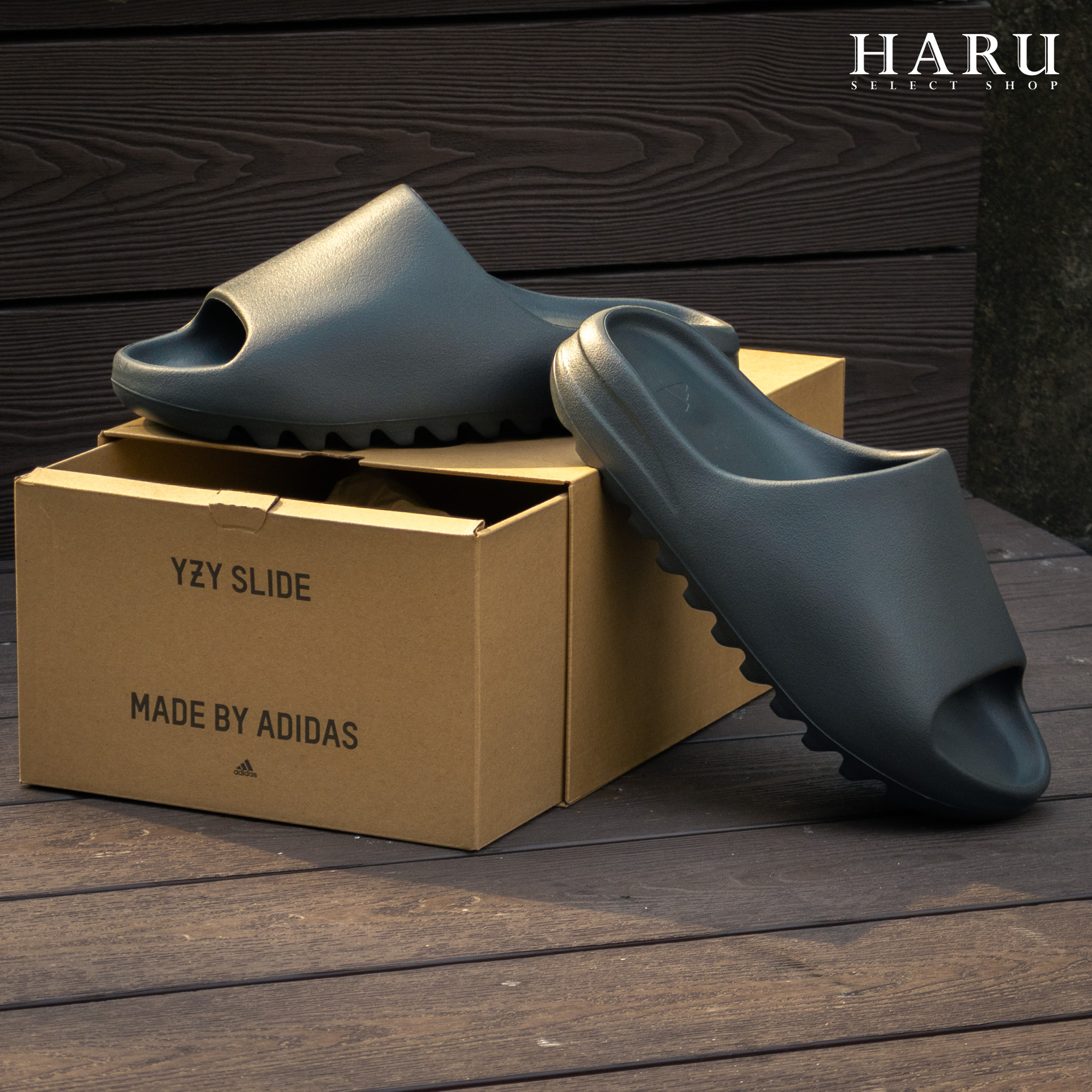 Adidas Yeezy Slide "Dark Onyx" 全黑 霧面黑 深瑪瑙 男女同款 拖鞋 懶人鞋  ID5103