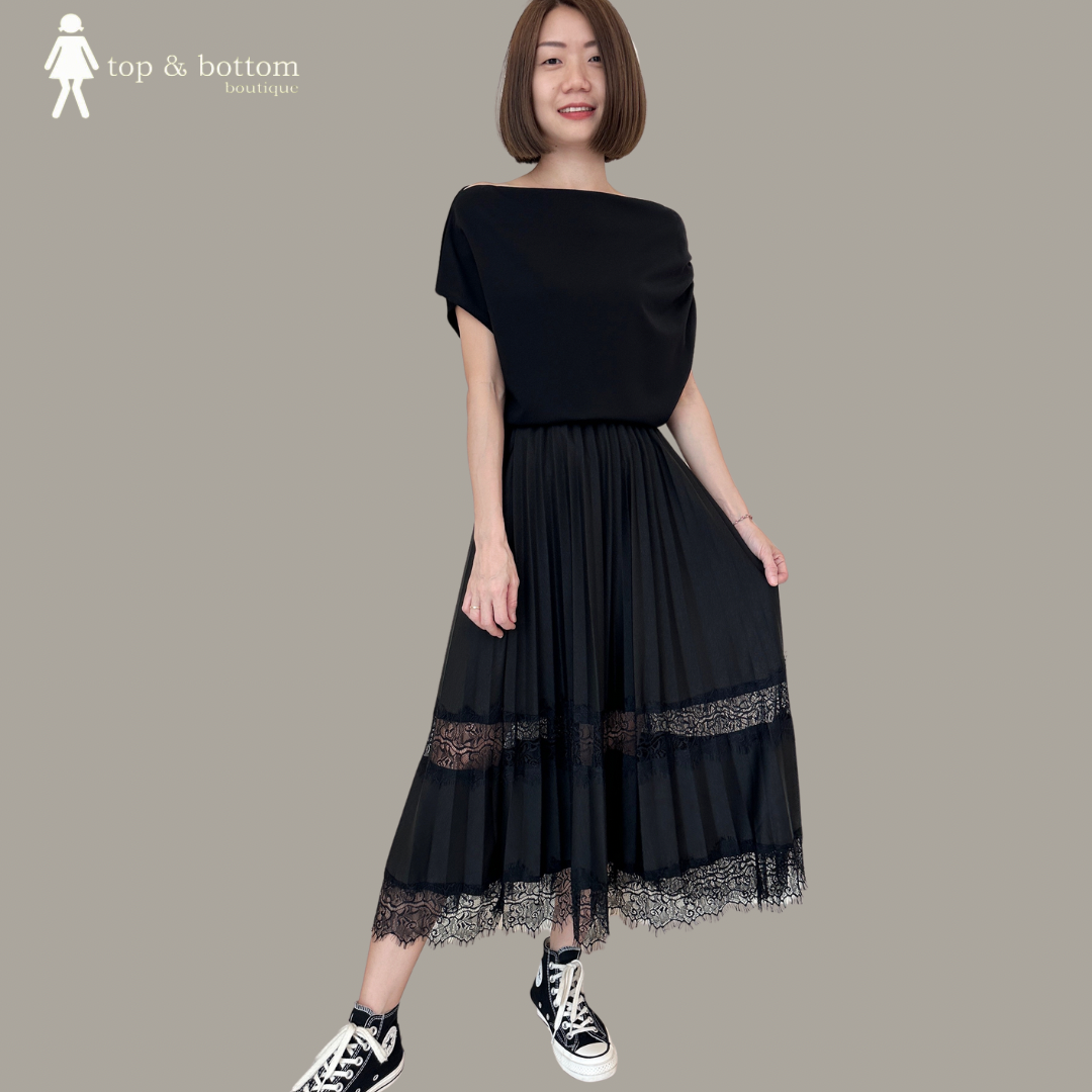LACE DETAILED MIDI SKIRT
