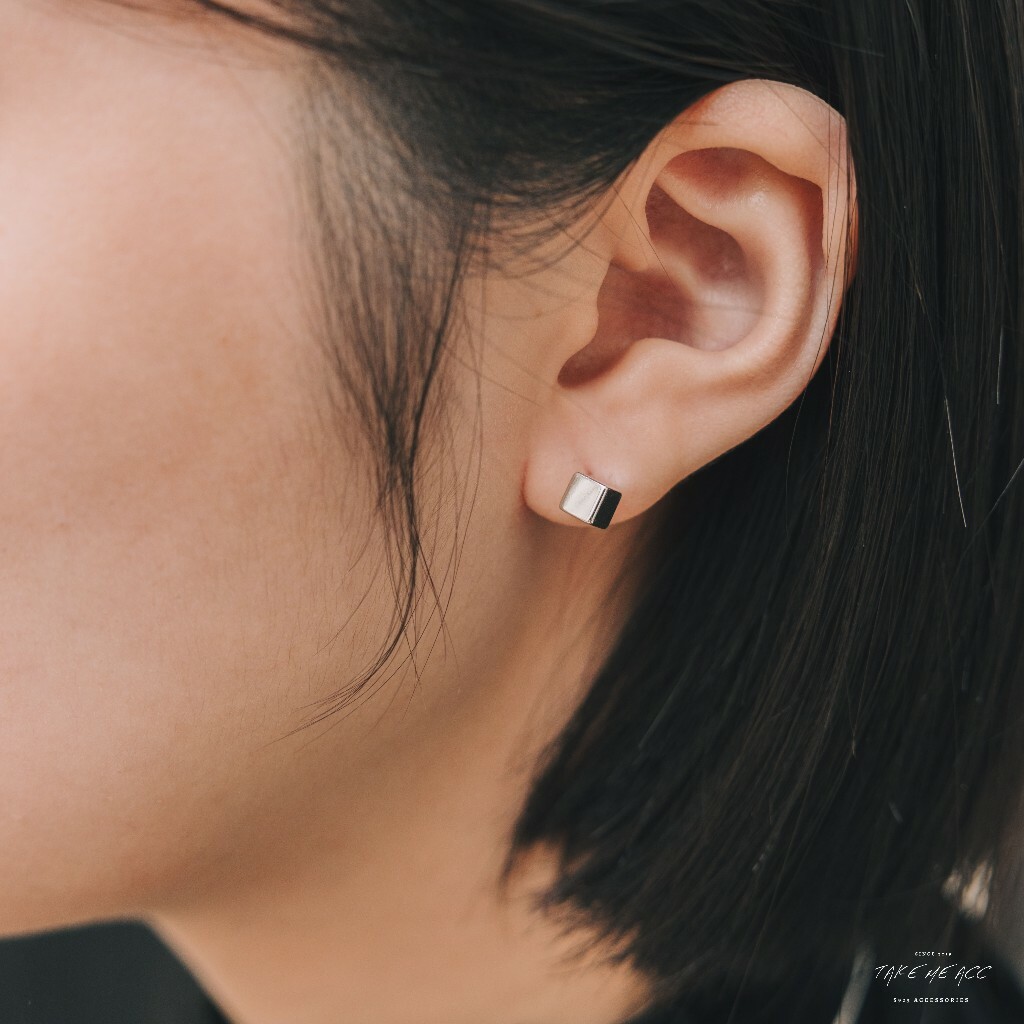 小方糖｜純銀針耳環