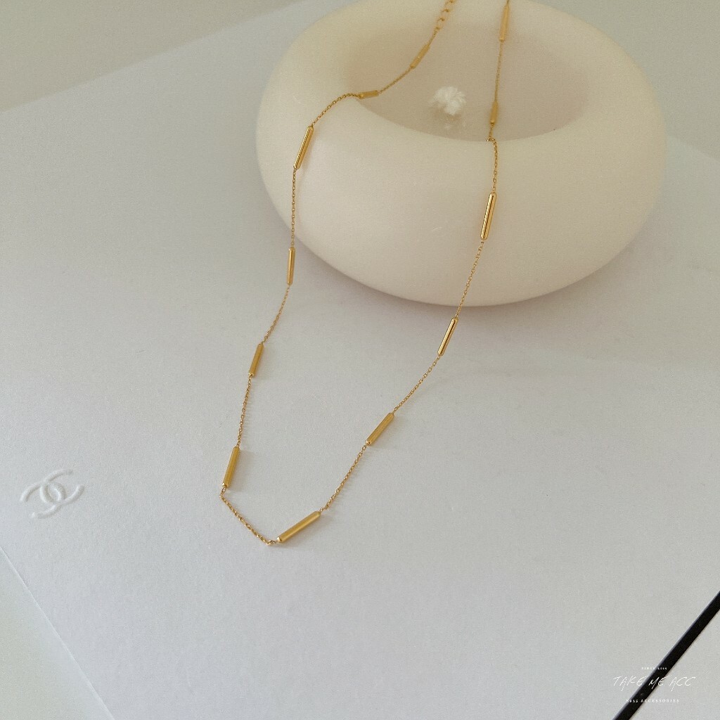 金色線條｜純銀項鍊