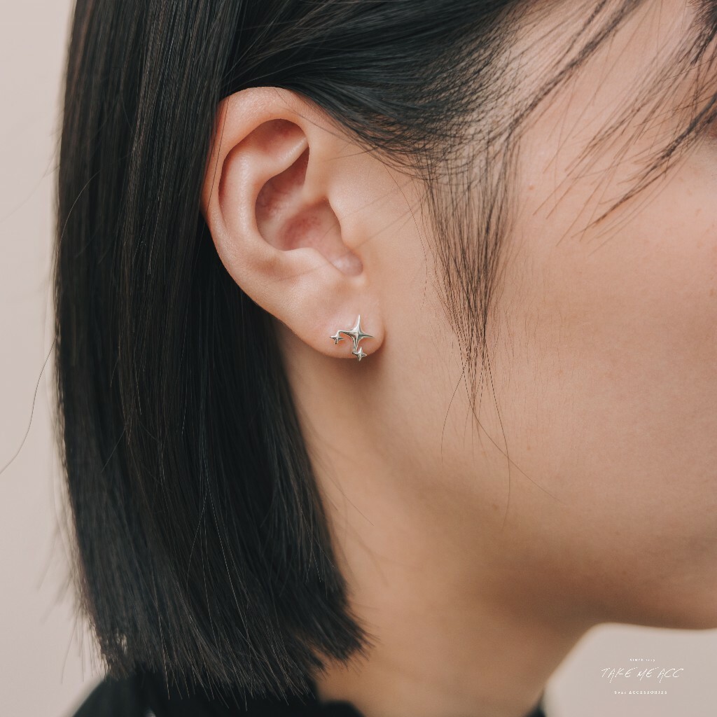 星光閃閃｜全純銀耳環