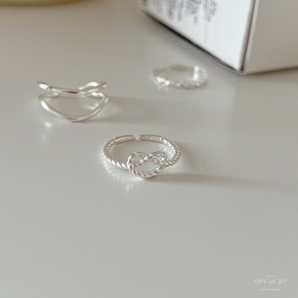 扭結愛心｜純銀戒指