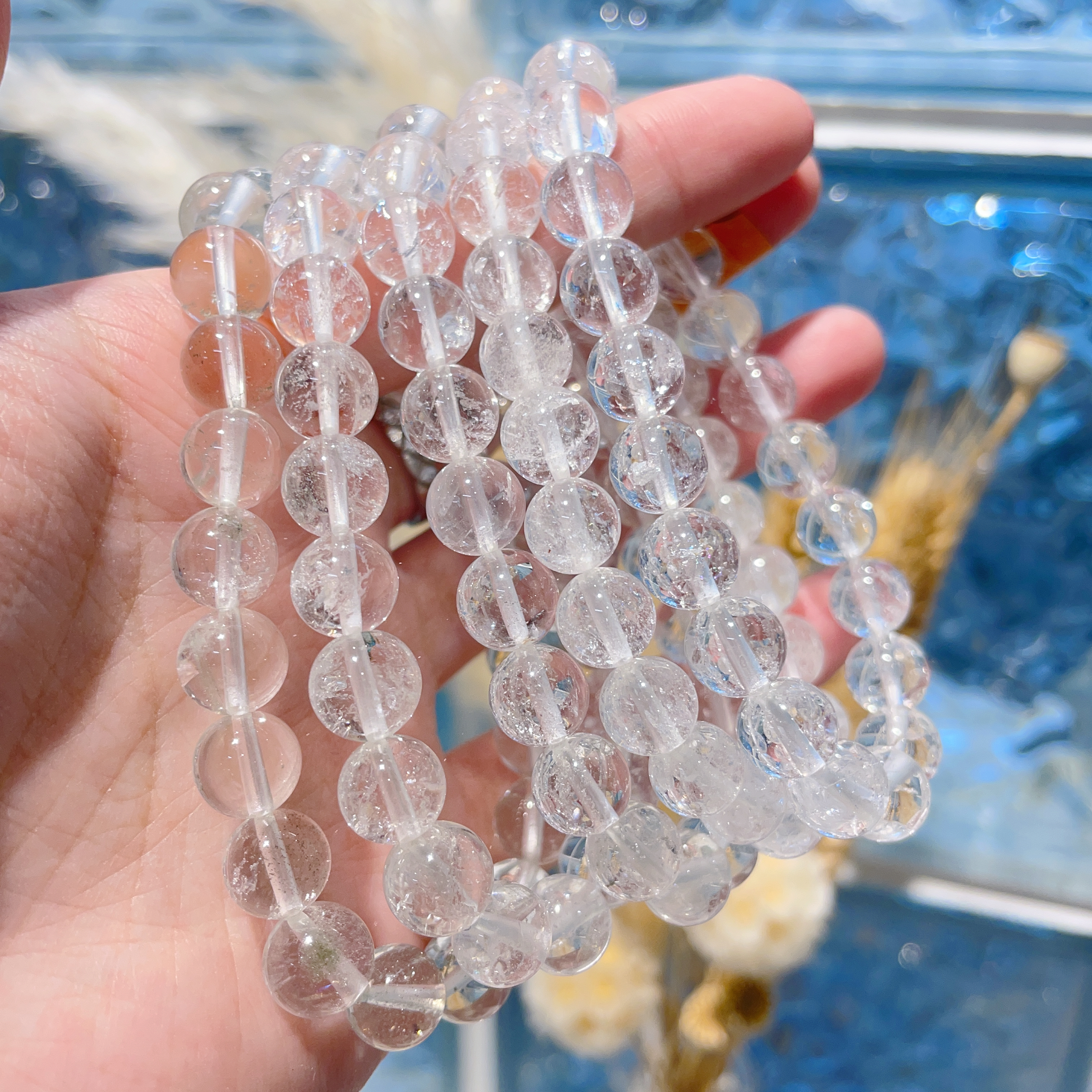 彩虹晶中晶手串 8mm
