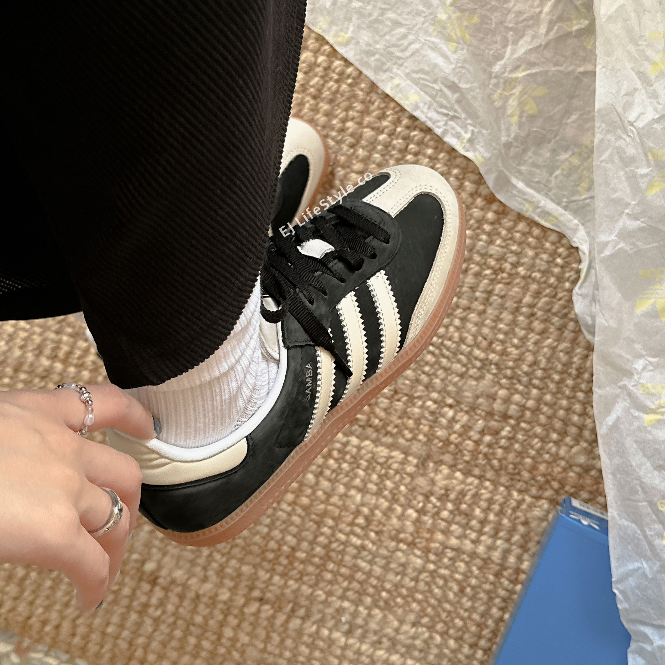 ADIDAS ORIGINALS SAMBA 黑奶油 焦糖底 女鞋 IE5836 / 現貨+預購