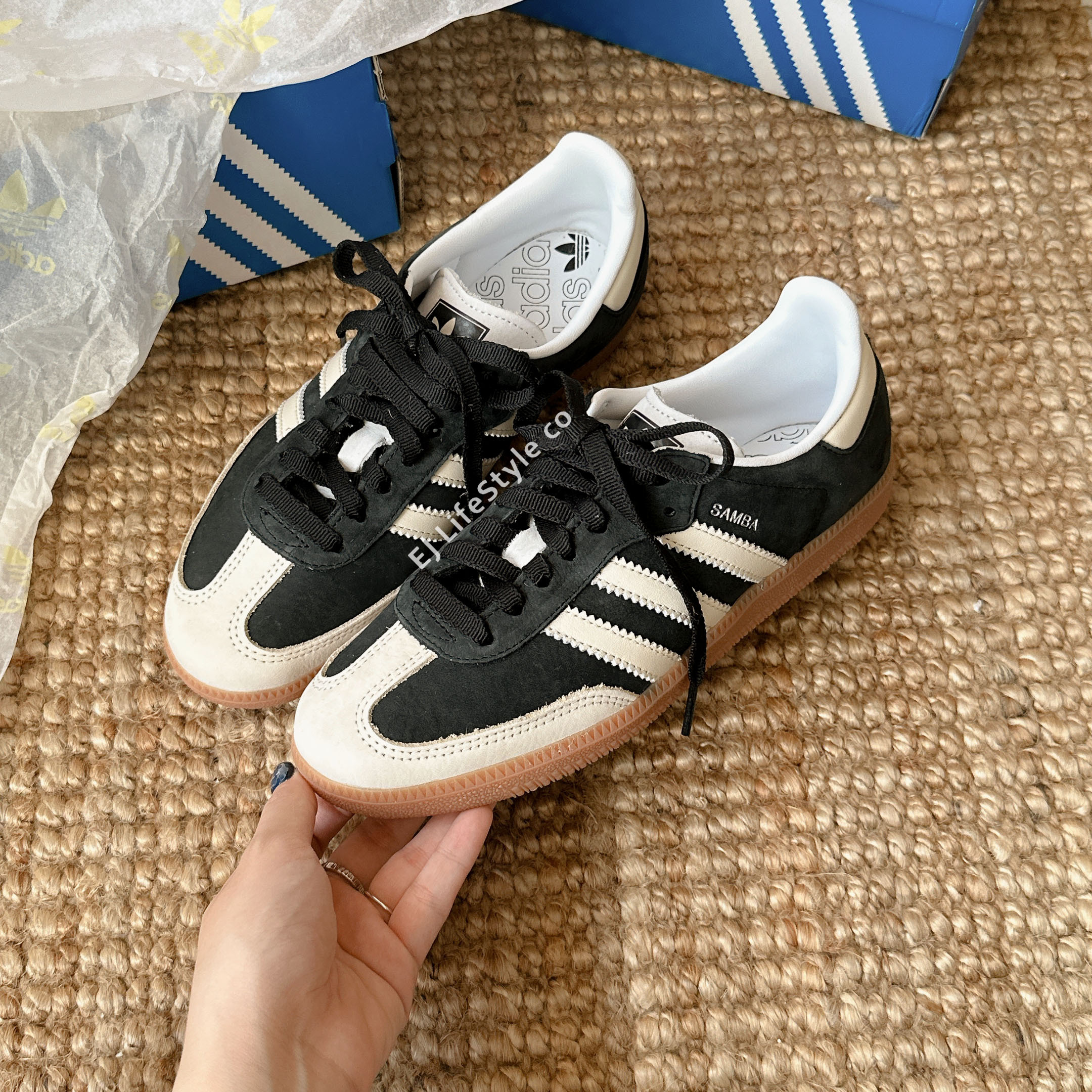 ADIDAS ORIGINALS SAMBA 黑奶油 焦糖底 女鞋 IE5836 / 現貨+預購