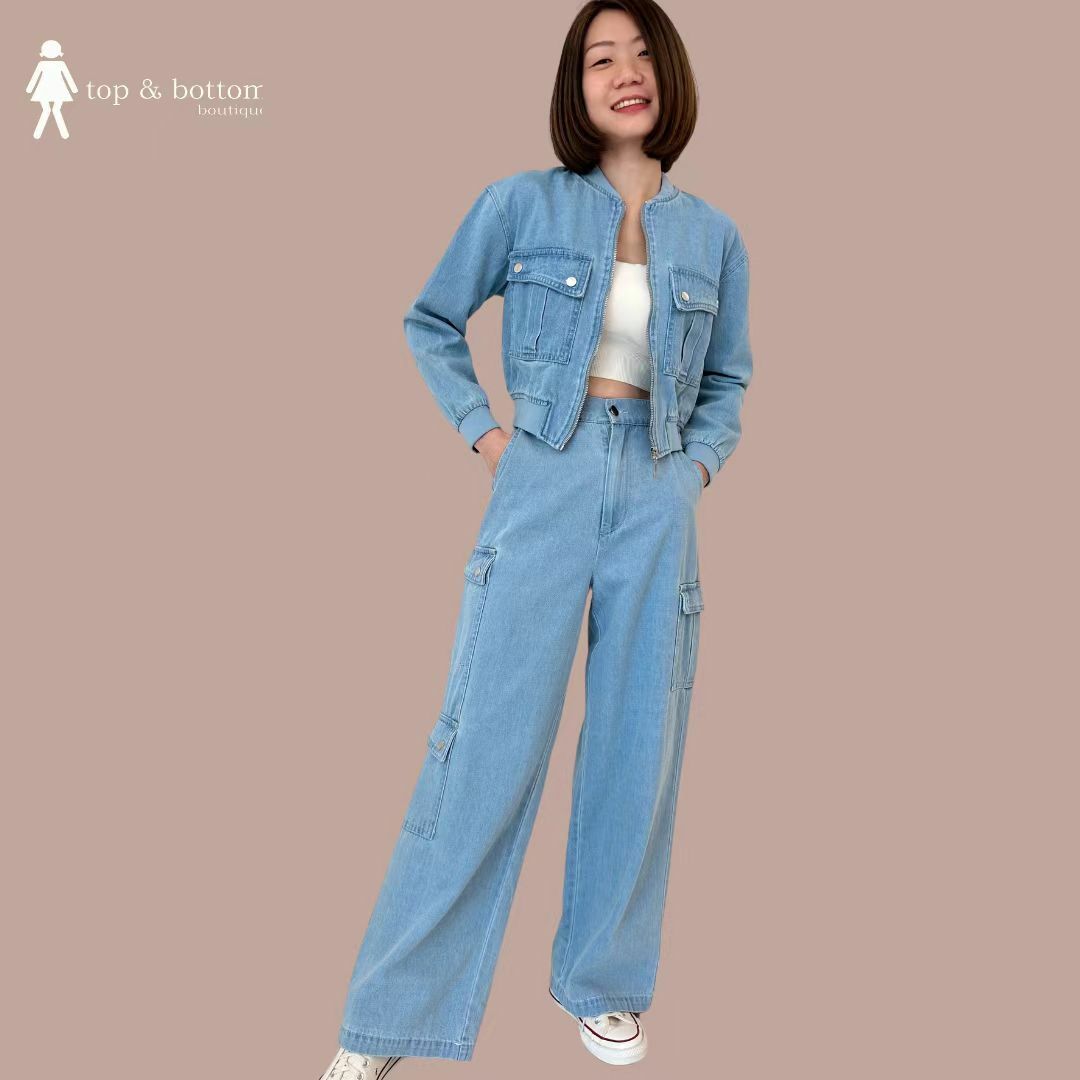 DENIM CARGO LONG PANT