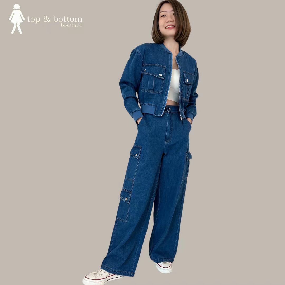 DENIM CARGO LONG PANT