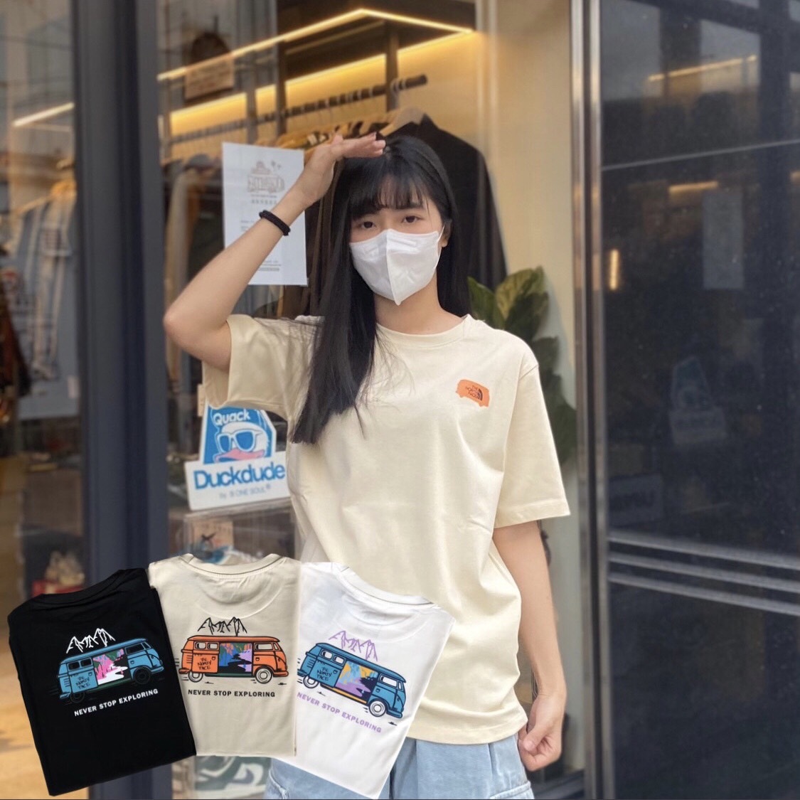 The North Face 汽車印刷純棉短袖Tee NF0A88BR