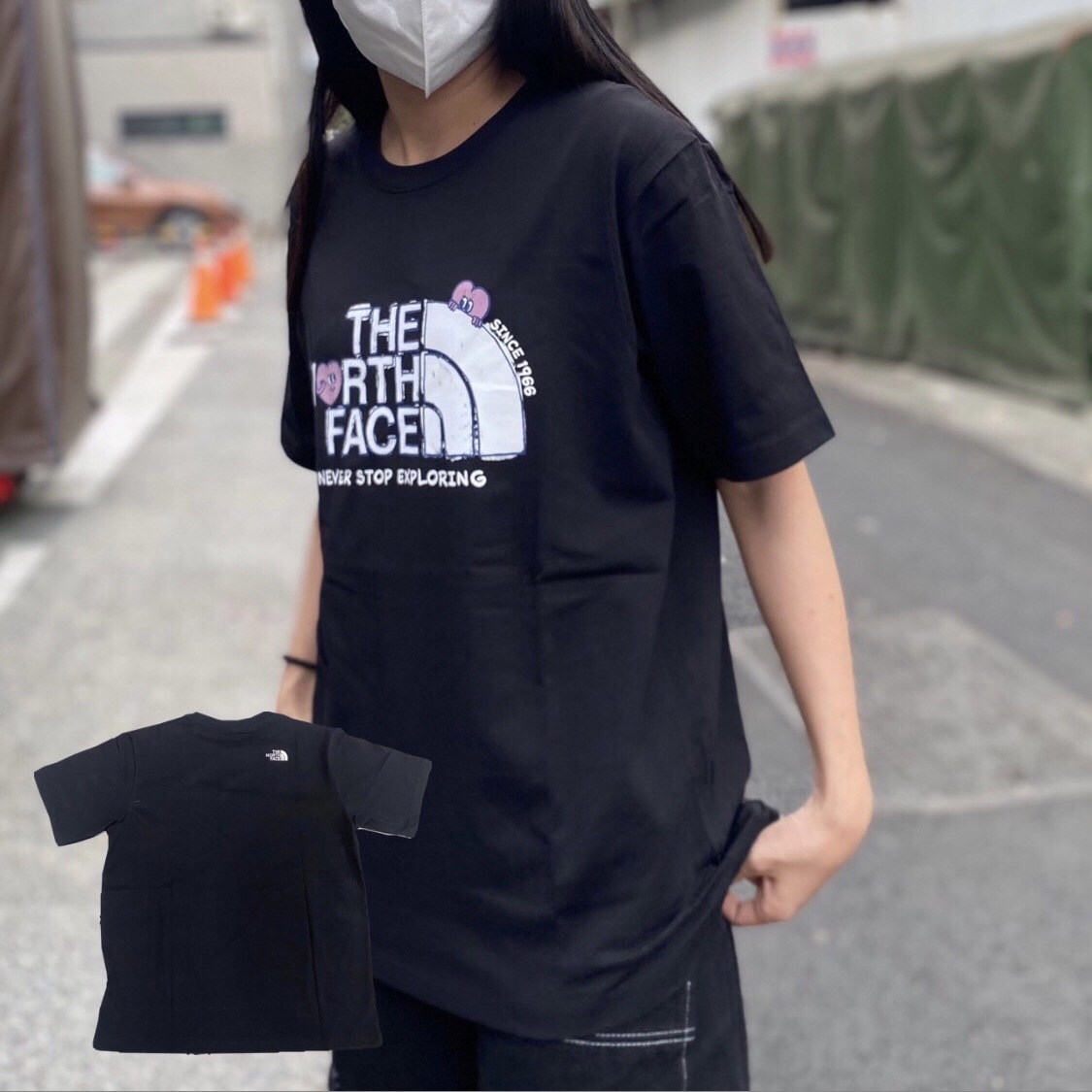 The North Face 胸前小愛心印刷短Tee NF0A88FXJK3