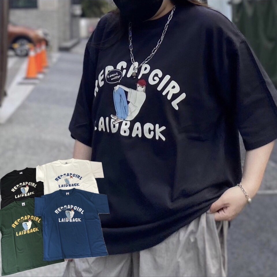 Red Cap Girl 女孩字母圖案印花短Tee 23567