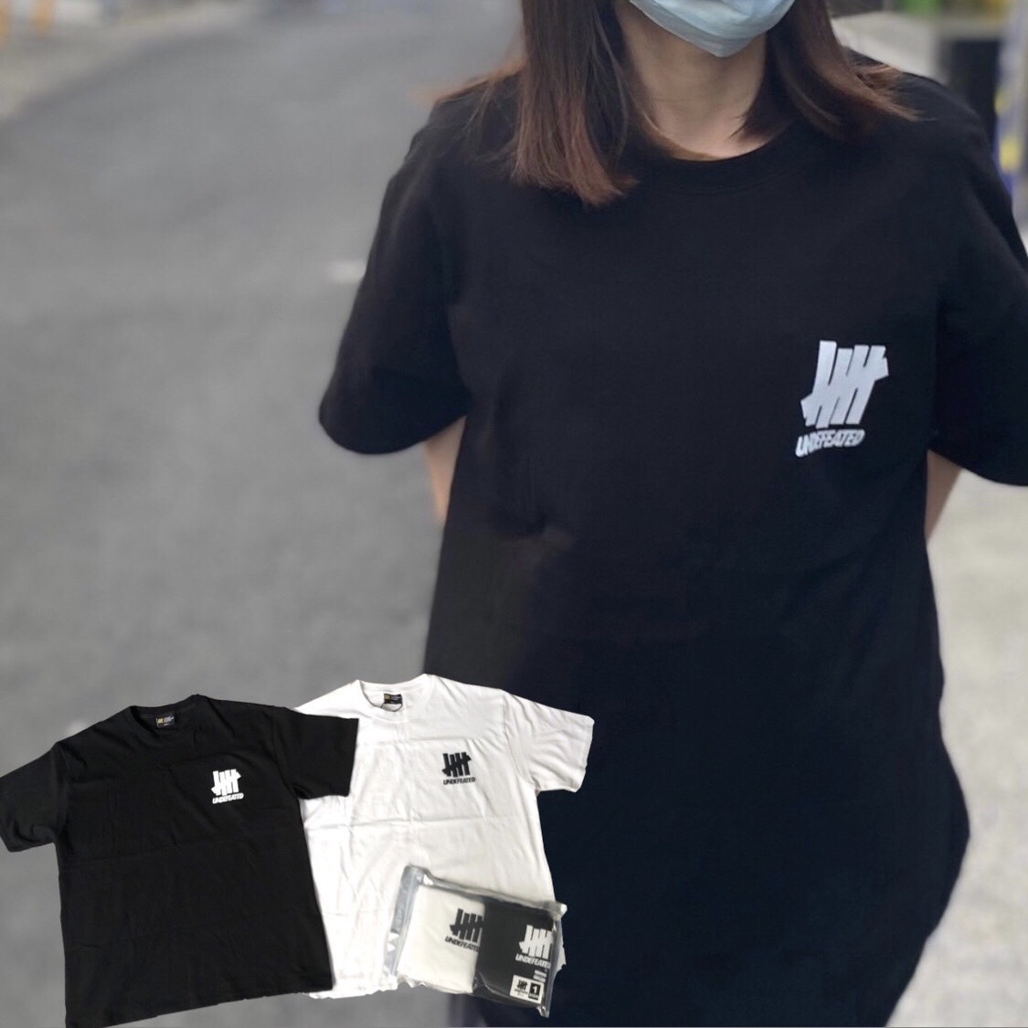 Undefeated Logo Tee 黑白2入組