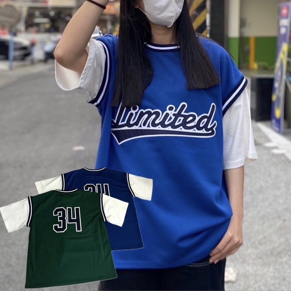 Limited Line 假兩件棒球短Tee 22538