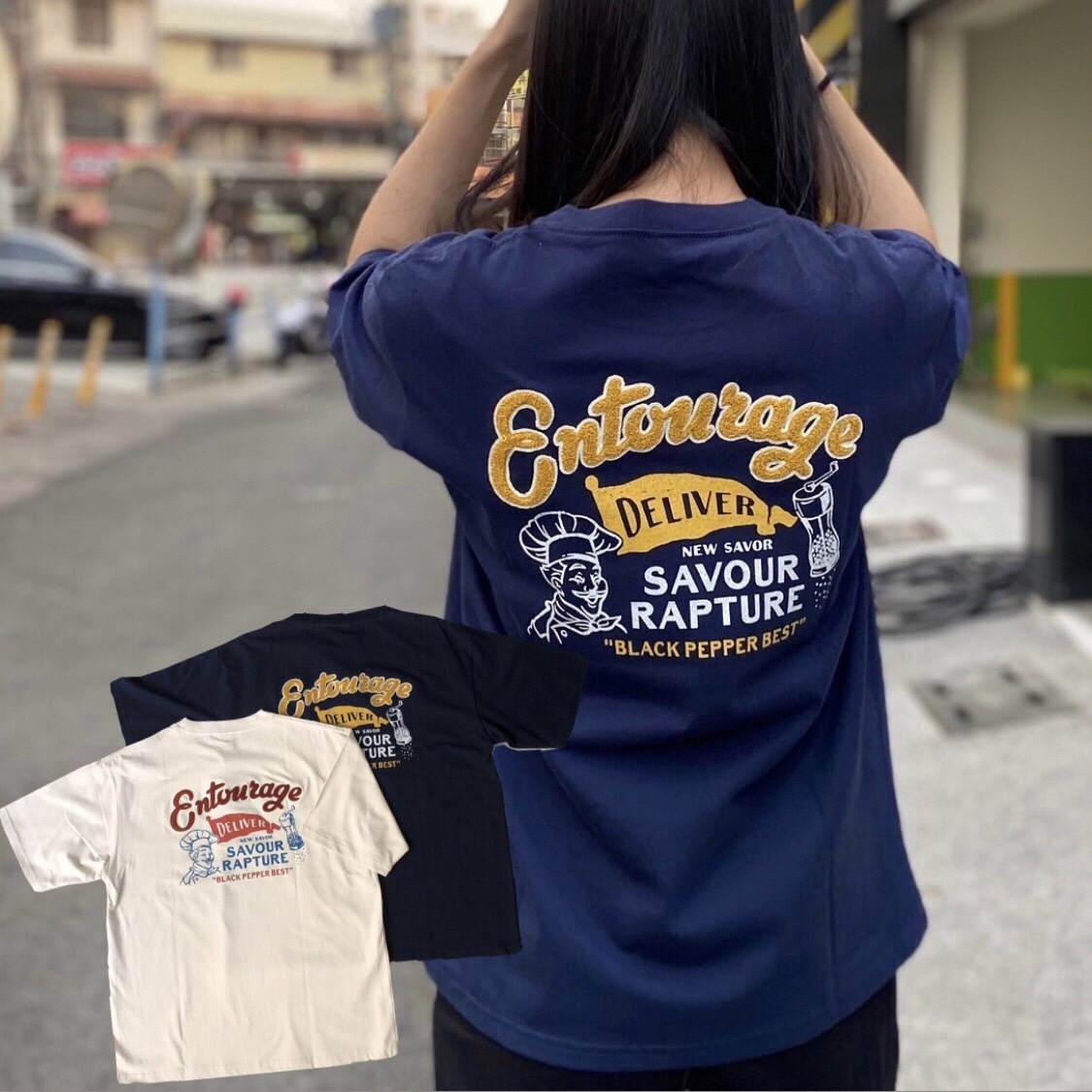 Power To The People  廚師印花 Sagara 刺繡短袖T恤 3501007-103