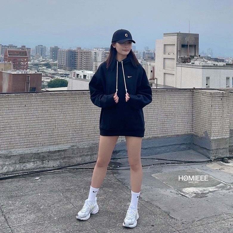 Nike Swoosh Crew 衛衣 帽T 厚磅 刷毛 黑色 灰色 [DX1362] [DX1356]