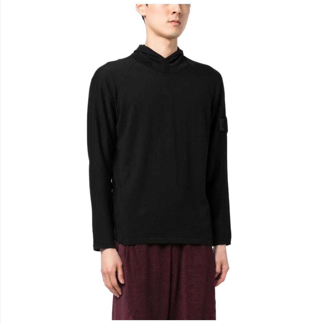 【代購】 STONISLAND 石頭島 SS23 影子計劃系 Logo 徽章 休閒連帽針織衫 男款 78195081S-V0029