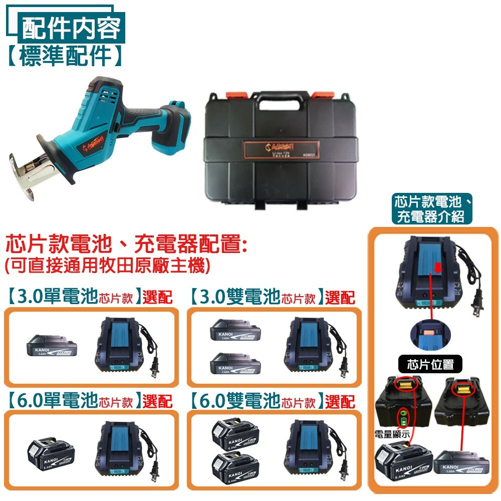 附發票｜SC8015｜鋰電軍刀鋸 木工切斷機 鏈鋸機 切割機 通用牧田18V  附工具袋