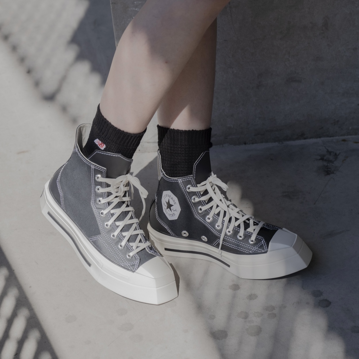【零碼】CONVERSE CHUCK 70 DE LUXE SQUARED HI 黑色幾何 A06435C
