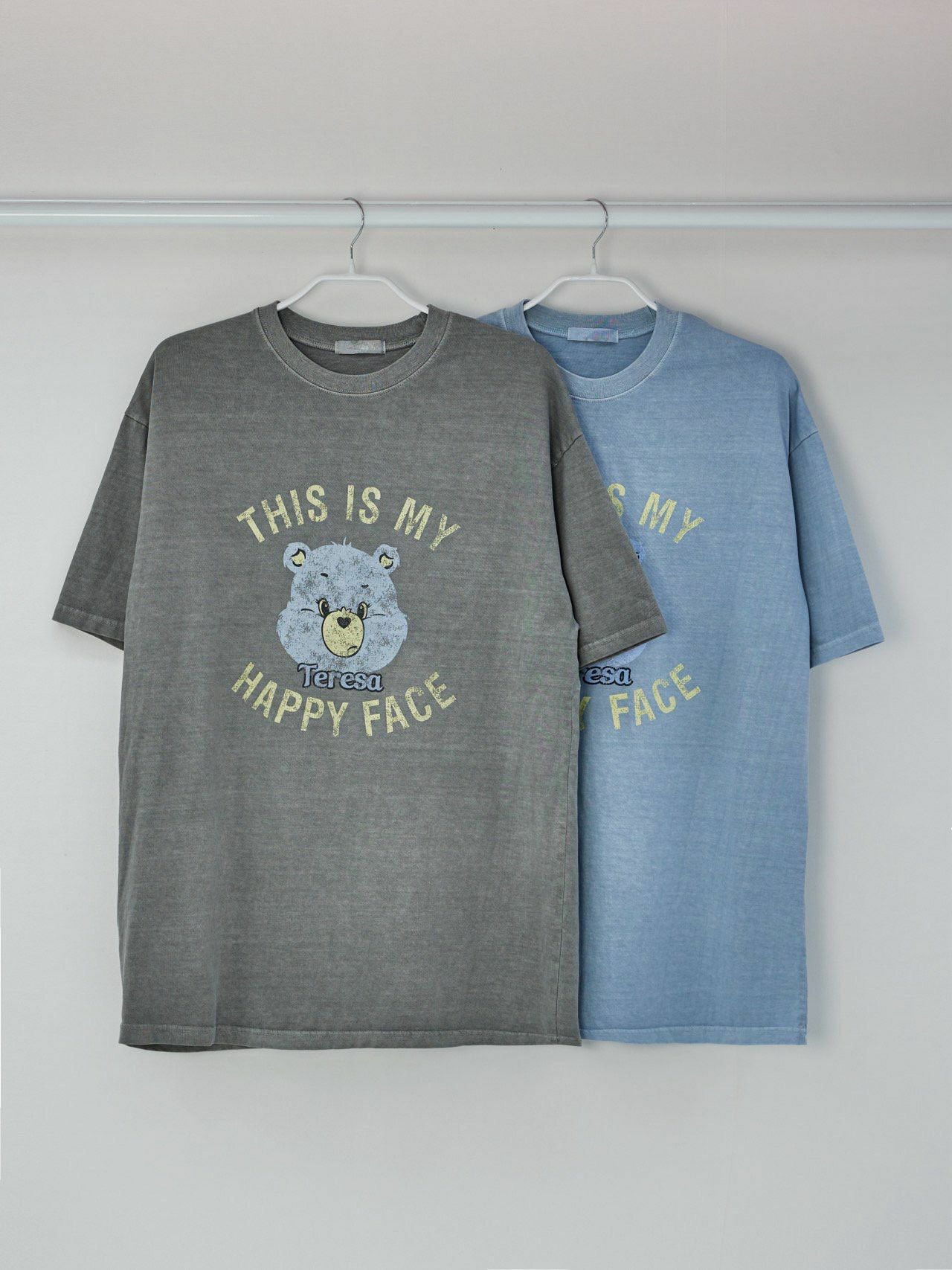 洗水熊仔圖案英文字短袖Tee T5365