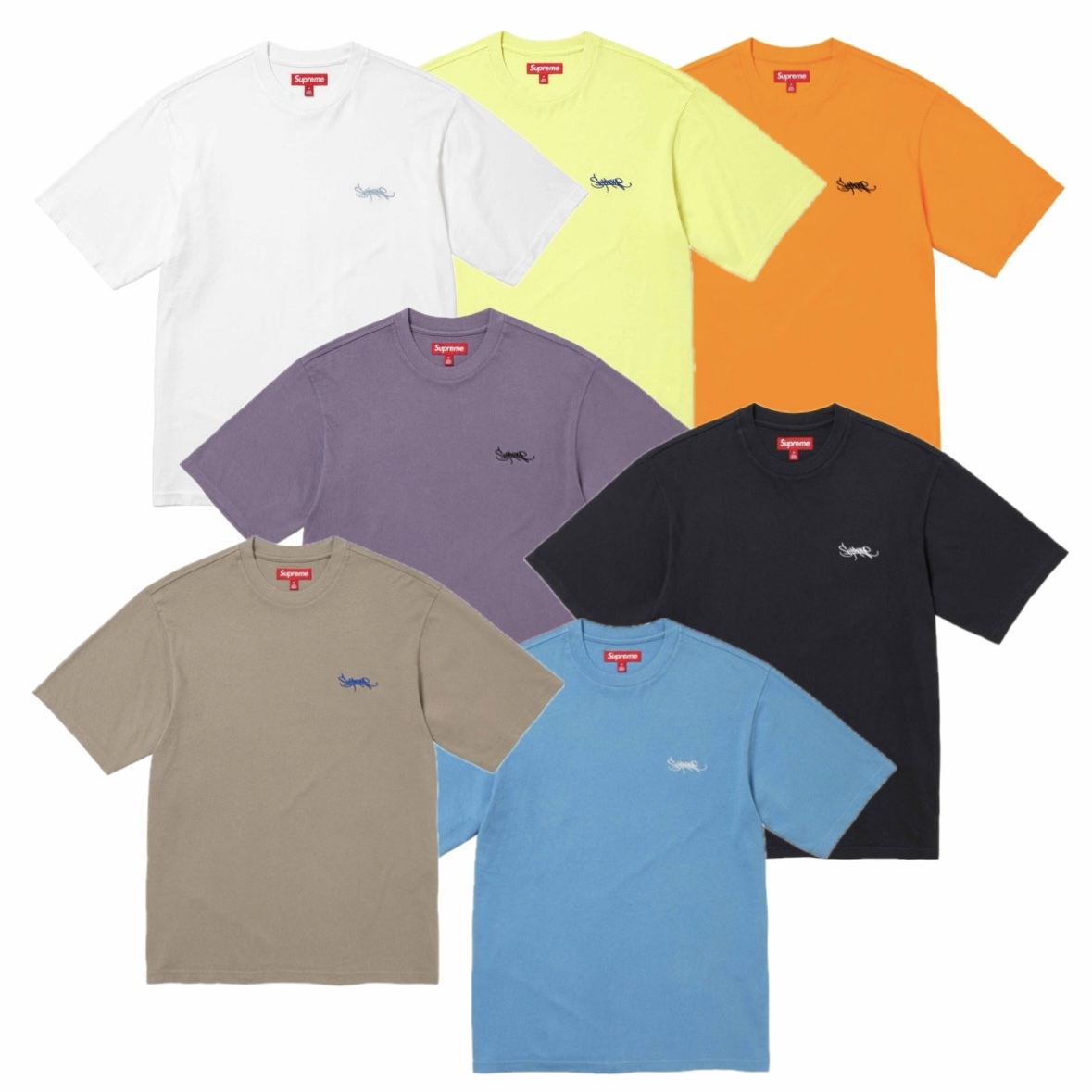 現貨┃Supreme 24SS Week6 Washed S/S Top 草寫 logo 短T