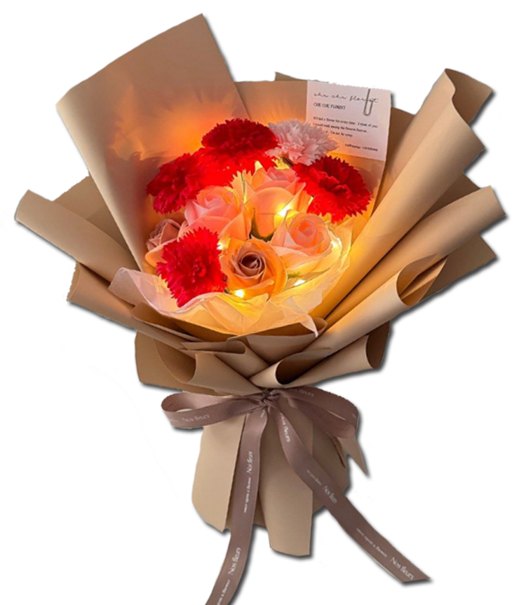 康乃馨玫瑰香皂花束,Carnation rose soap bouquet