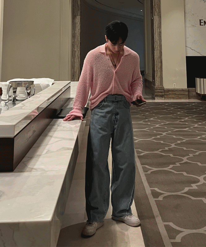 (韓國獨家特價)Inve圈圈紗領針織衫上衣