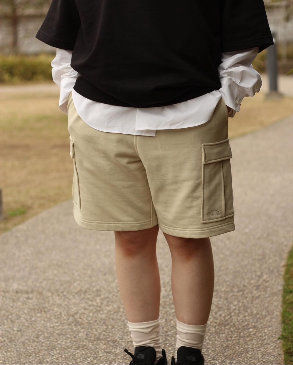 日本 TNF Sweat Cargo Short 短褲