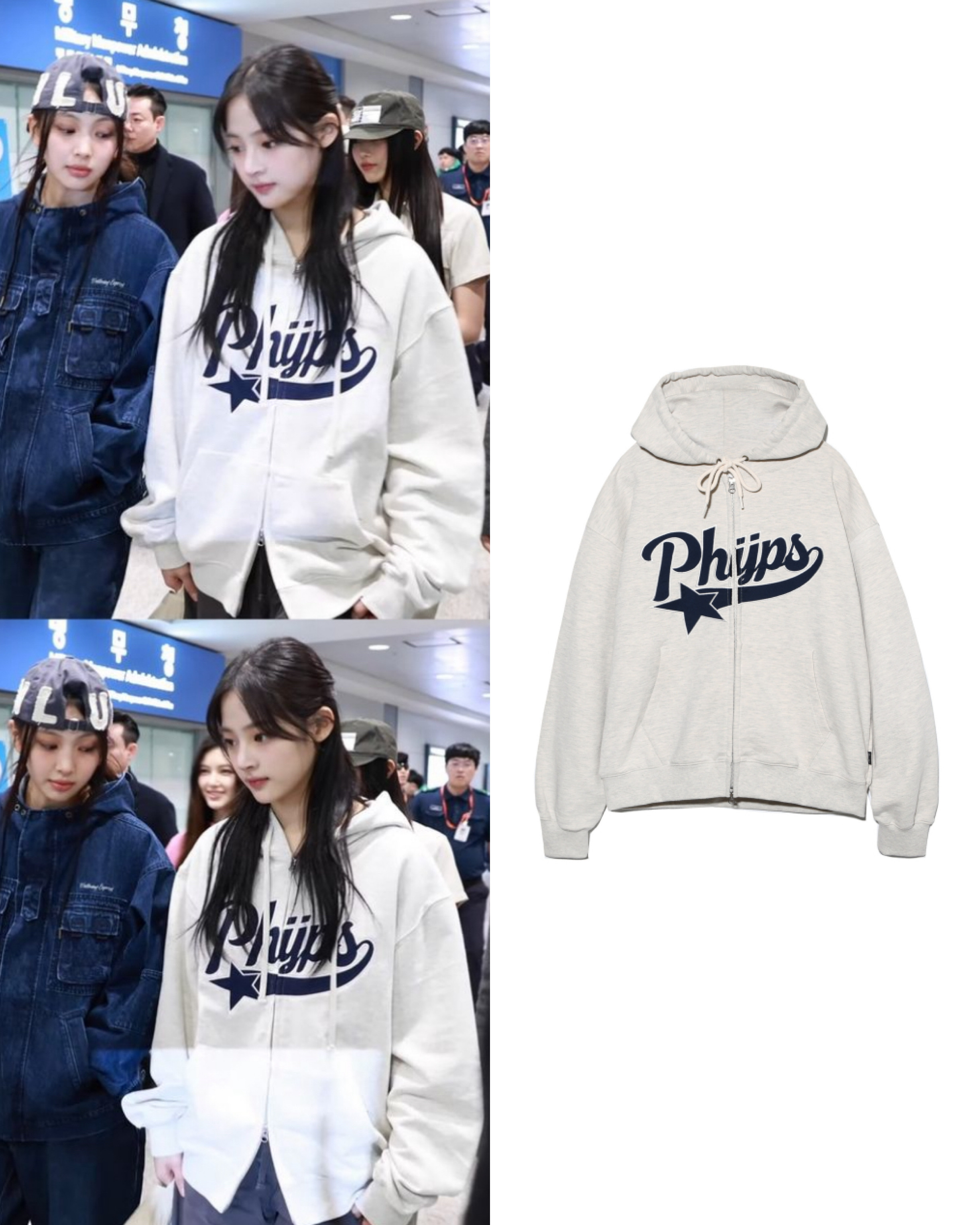 PHYPS) MINJI 同款！PHYPS STAR TAIL HOODIE ZIP UP | 5color