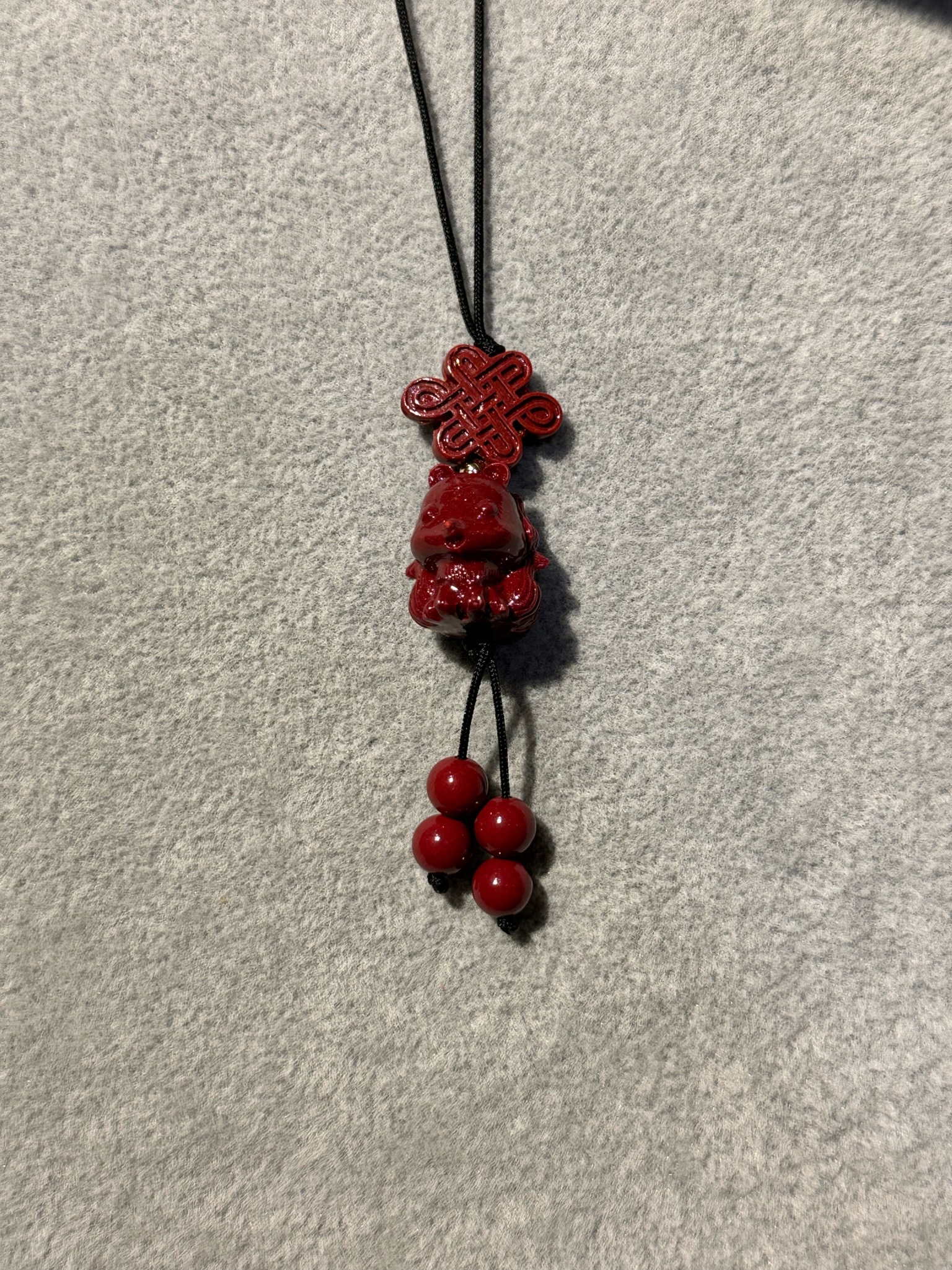 🔮能量水晶🔮 硃砂九尾狐吊飾（H3/CR289）