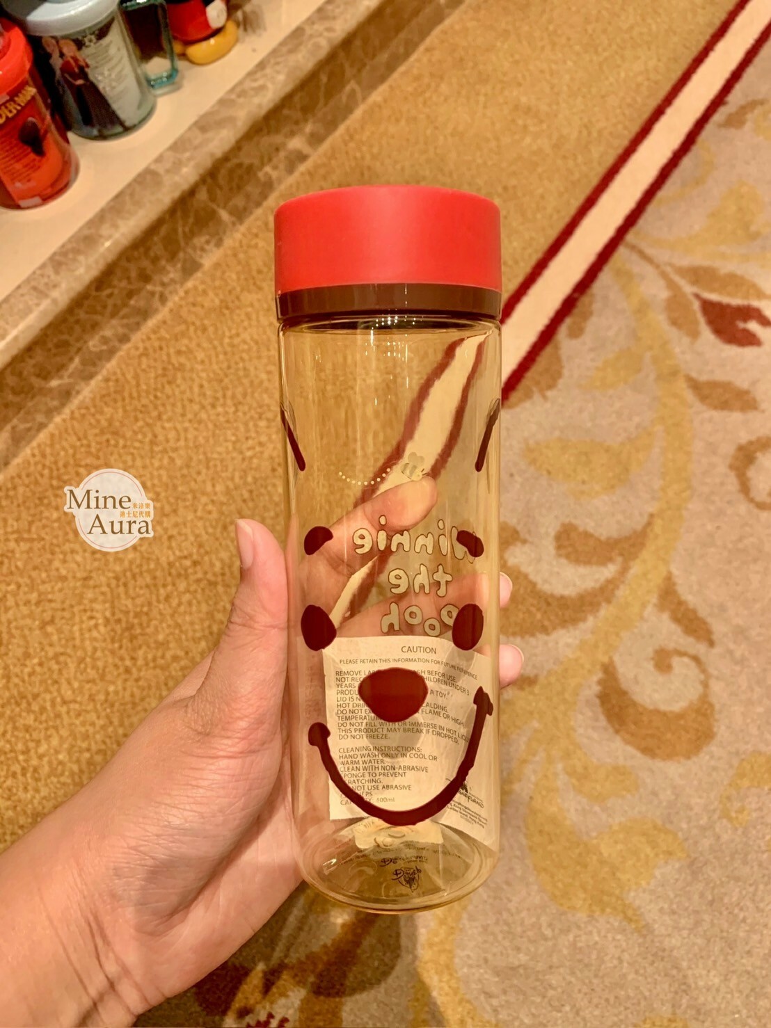 (特價現貨) 小熊維尼 Winnie the Pooh 大臉圖案 水壺 -香港迪士尼樂園