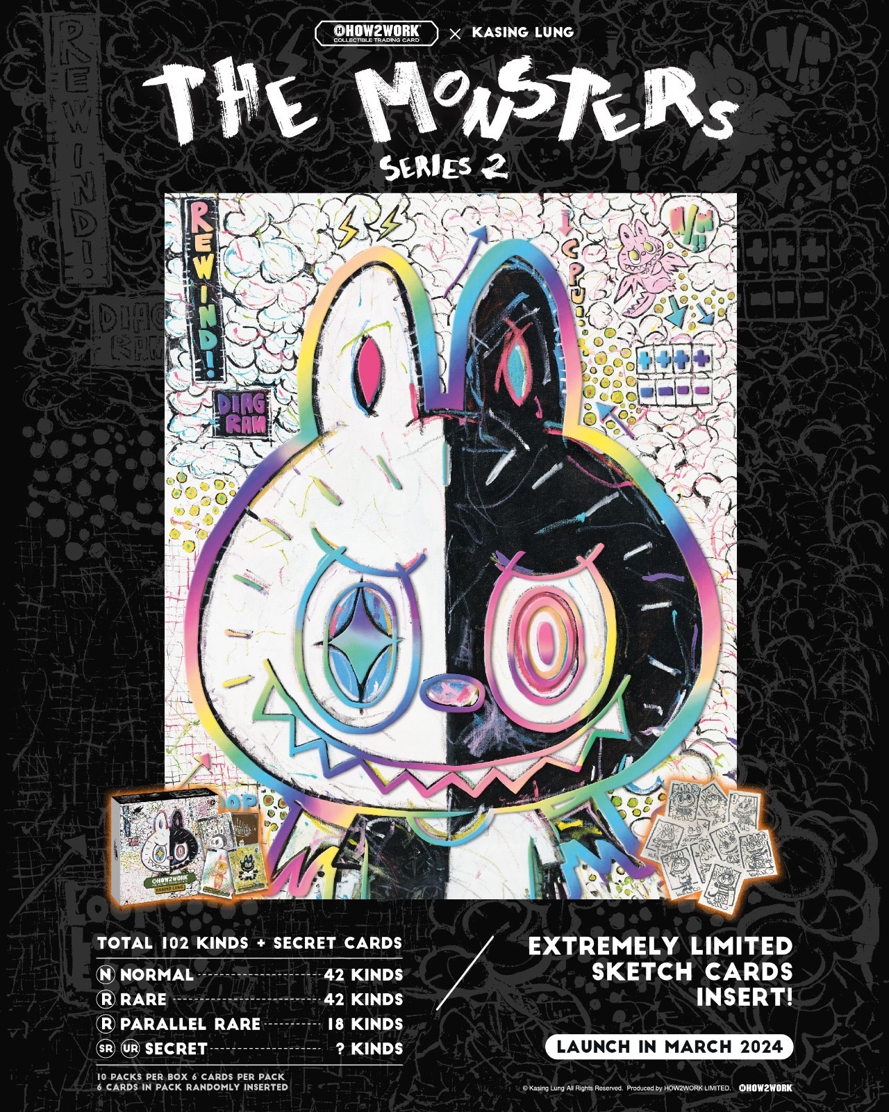 【How2work】The Monster Series 2 ラブブカード The monster series 2 Trading Card