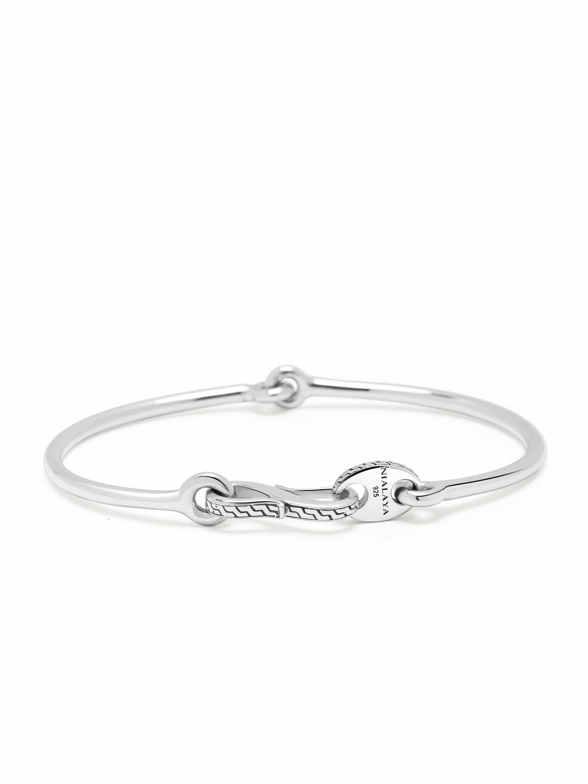 BANGLE SIDE HOOK ROPE / STERLING SILVER