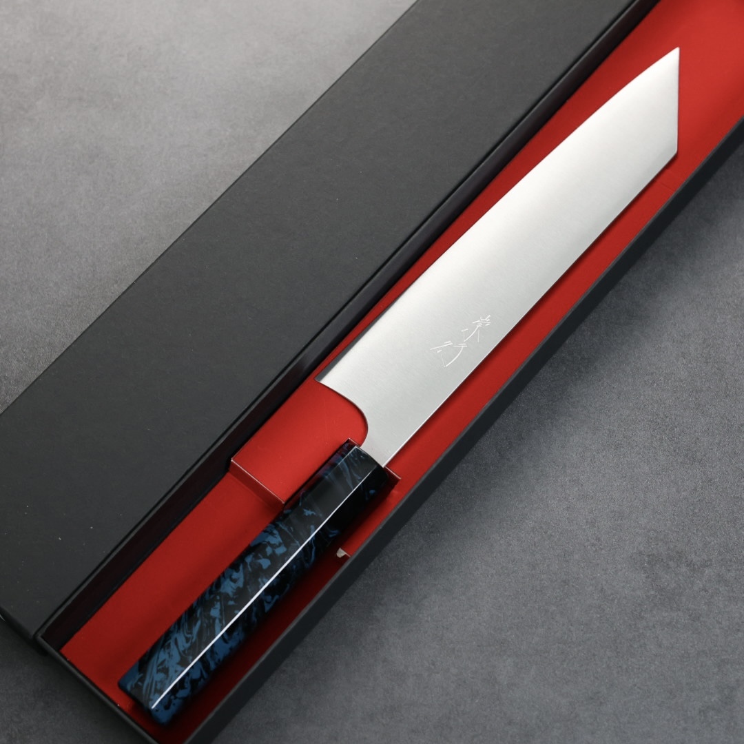 甲鉄 柴田崇行 牛刀 210mm SG2粉末HSS鋼 漆塗柄限定/青漆