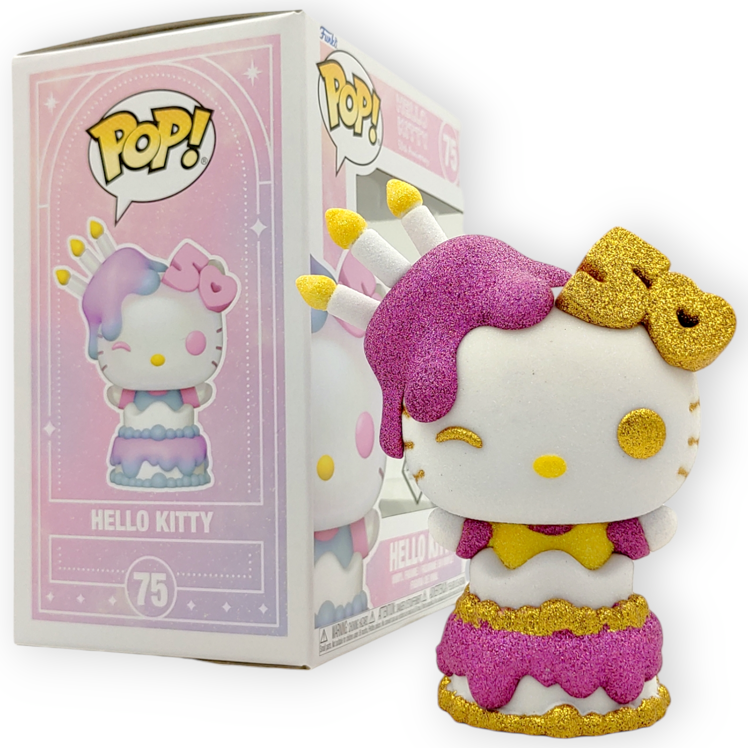 FUNKO POP<Hello Kitty 50週年>HELLO KITTY_蛋糕(鑽石版)-No.75