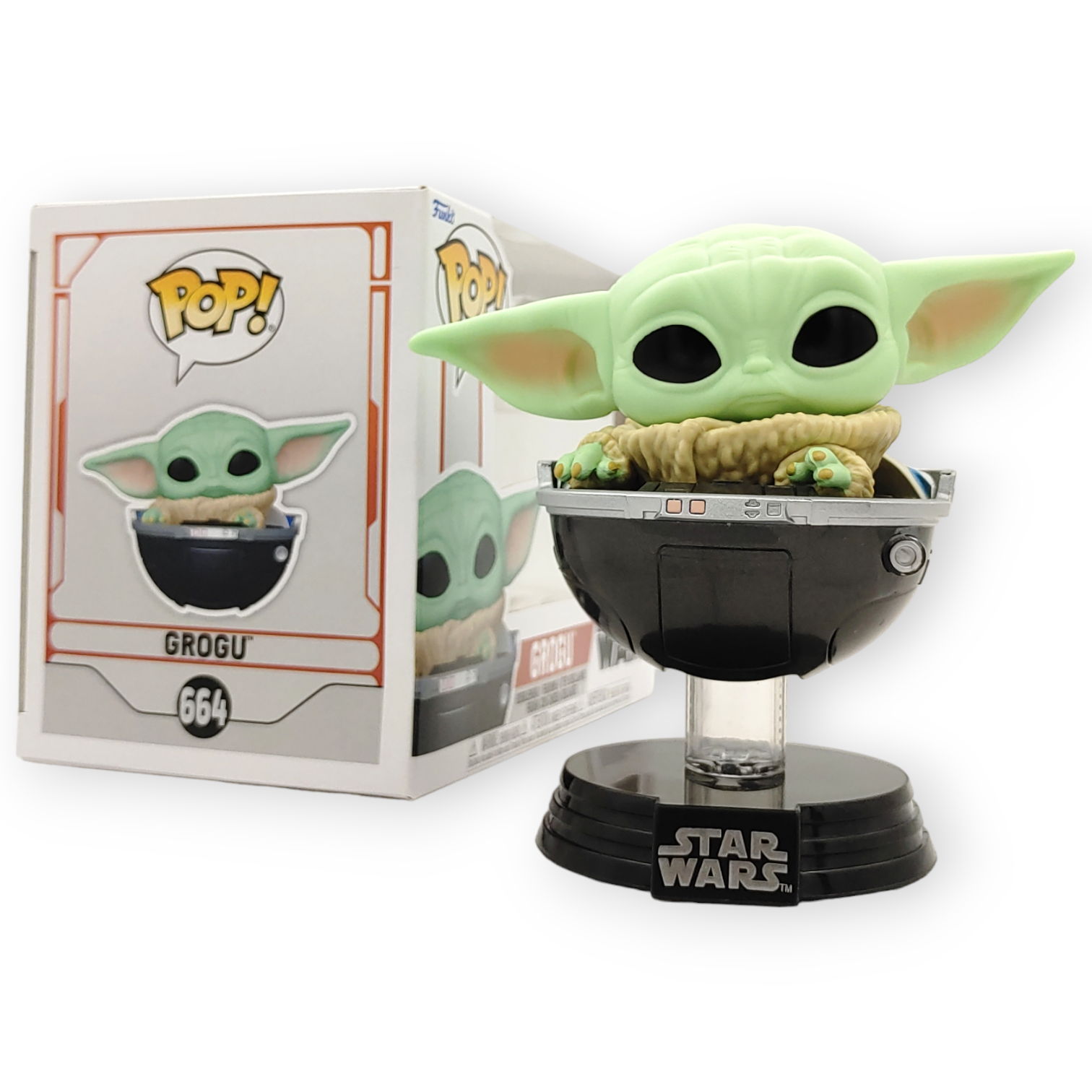 FUNKO POP<星球大戰-曼達洛人>尤達BB格羅古(坐嬰兒車)-No.664