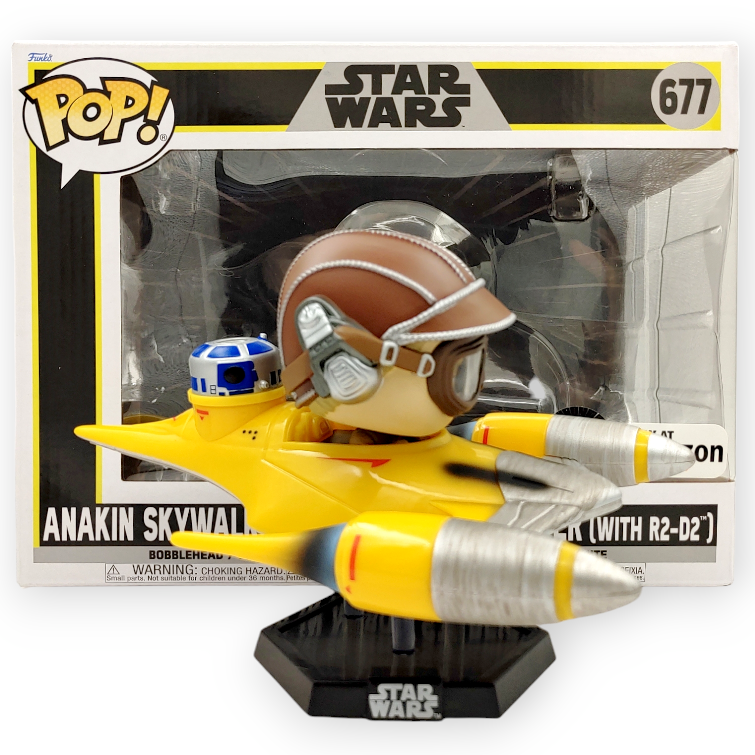 FUNKO POP<星球大戰>6吋安納金.天行者與R2-D2(N-1型星際戰鬥機)-NO.677