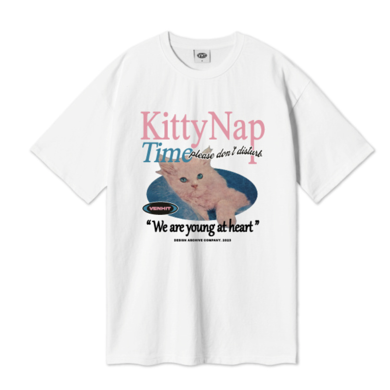 VENHIT KITTY NAP Overfit T-Shirt