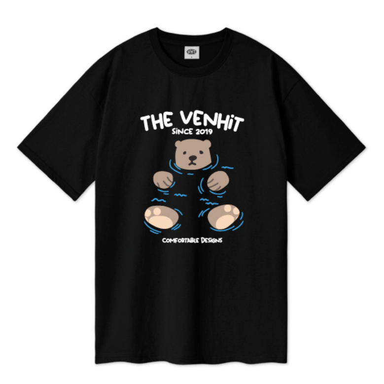 VENHIT SWIMMING BEAR Overfit T-Shirt