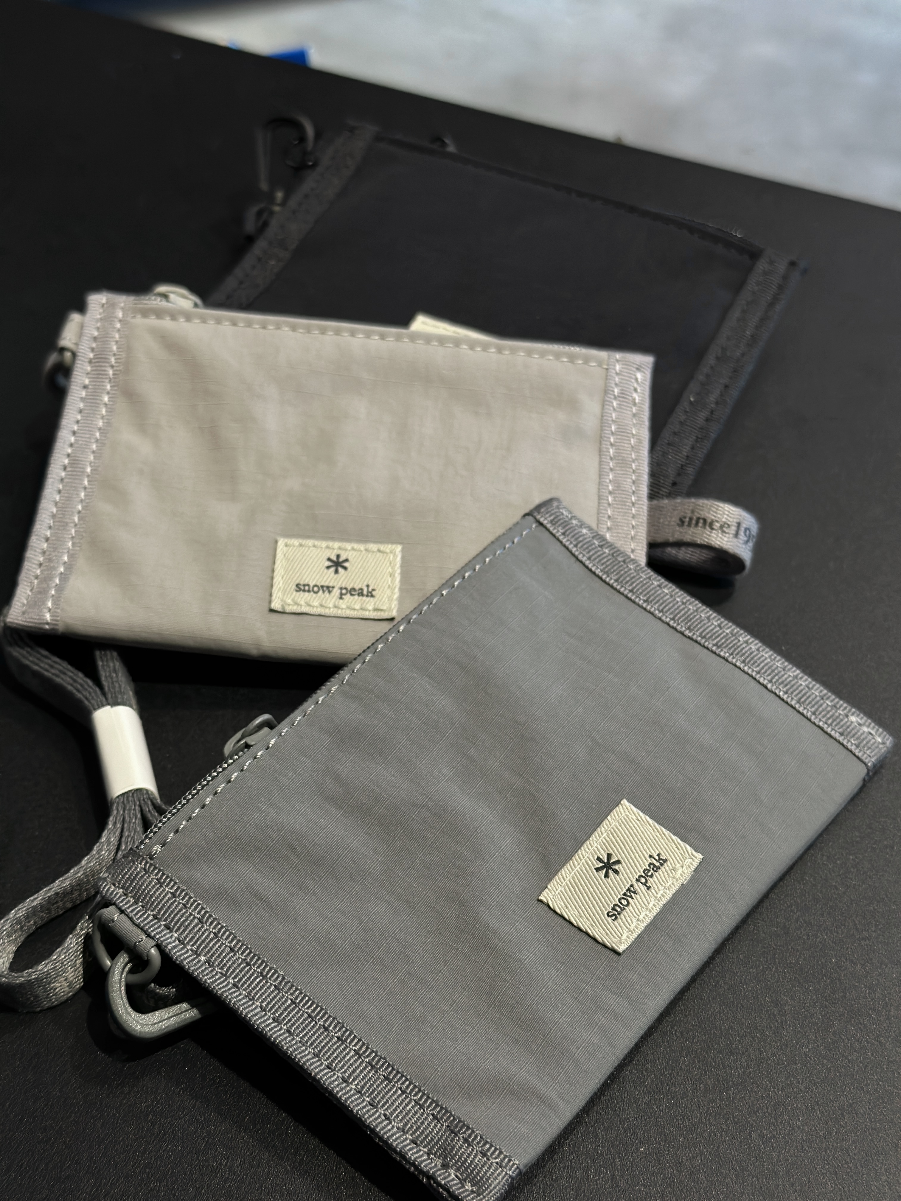 【現貨】snow peak 薄型卡片包 零錢包  證件掛包 抗撕裂布料 附頸掛繩