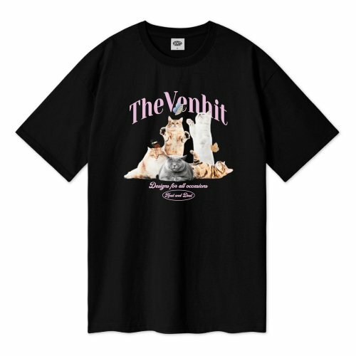 VENHIT BUTTERLFY CAT Overfit T-Shirt