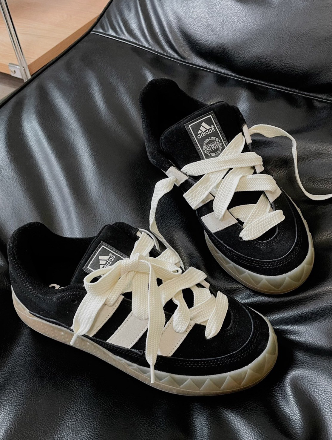 Adidas Adimatic "Black Off White Gum" 復古麂皮 焦糖底 黑色 休閒板鞋 IE2224